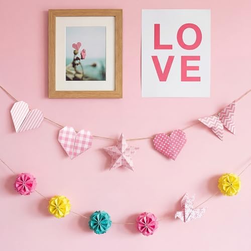 Harloon 500 Sheets Coquette Bow Origami Paper 20 Styles 6x6 Inch