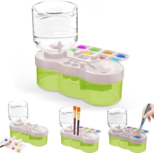 Upgraded Paint Brush Cleaner Tool,Brush Rinser Cup Painting Running Water Circulation Art Supplies for Acrylic,Watercolor and Water Based Creative Gift for Adult Artist Beginner and Painter