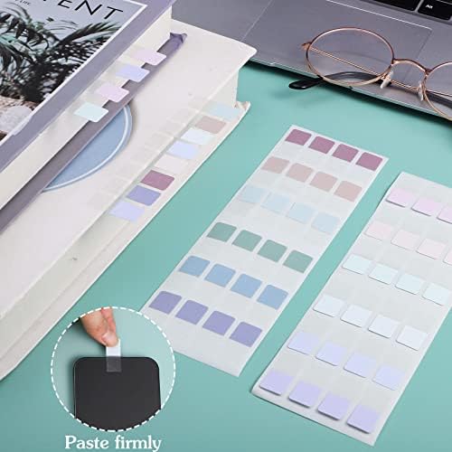 480 Pcs Sticky Index Tabs, 0.5x1'' Colored Book Sticky Tabs for Notebooks