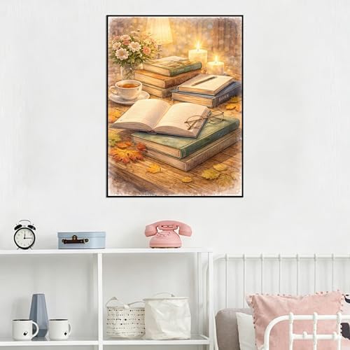 WNPOKN Book Diamond Art Kits for Adults 12x16inch