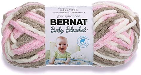 Bernat Baby Blanket Yarn for Crocheting Soft, Little Petunias