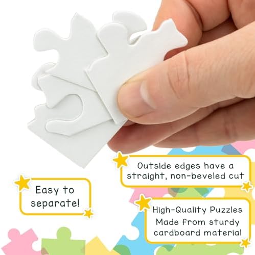 Hygloss 6 Blank Heart Puzzles – 6 x 8 Inches – Ideal for Valentine’s Day Crafts – Write, Draw, and Decorate – 8 Pieces Each