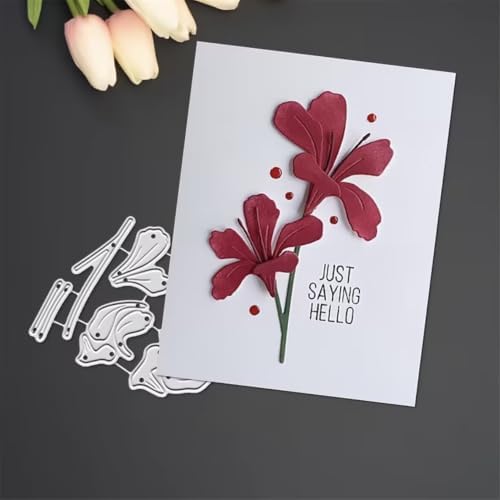 Scrapbooking Die-Cuts for Card Making, Christmas Metal Cutting Dies, Paper Craft Punch Template, Background Embossing Stencils, DIY Album Décor (Bouquet-7.3x6.3cm)
