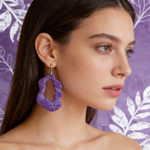 8 Pcs Irregular Shape Polymer Clay Cutters Set - Oval, Teardrop & Abstract Imprint Cutters for Polymer Clay Jewelry Making, Fit Valentine's Day Gift for Friends, Sisters & Minimalist Style Lovers