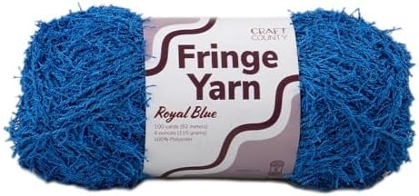 Craft County Fringe Yarn – Medium 4 Polyester Yarn for Scrubby Cloths, Personalized Gifts, and More!