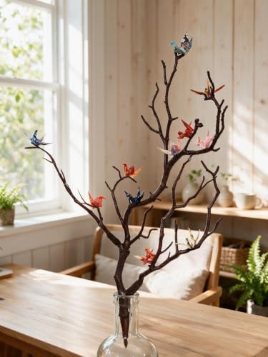 50 PCS Premade Mini Japanese Paper Cranes, Hand‑Folded Origami Decor