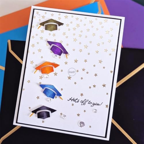 Graduation Season Hollow Hat Lace Metal Cutting Dies for Card Making