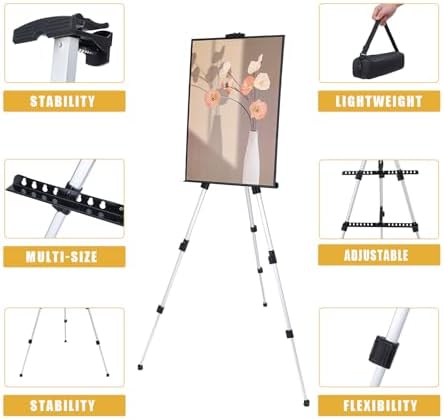 MXG Aluminum Art Easel,Professional Display Easel for Painting & Sign