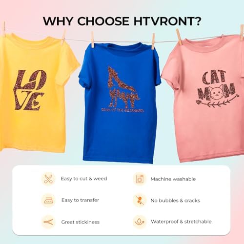HTVRONT Glitter HTV, 12" x 10ft Maroon Glitter HTV Heat Transfer Vinyl
