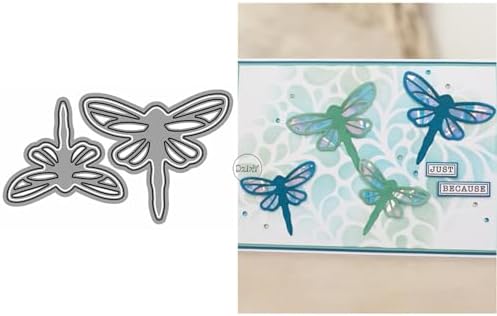 Hollow Two Dragonflies Metal Cutting Dies for Card Making