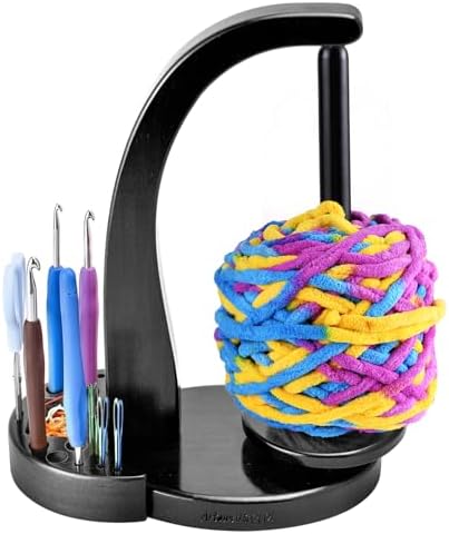 ULOI Yarn Holder for Crocheting, Magnetic Crochet Yarn Holder with Spinner