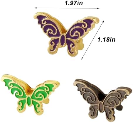 4Pcs Butterfly Metal Paper Clip Book Clips Binder Clips Vintage Bullet Junk Journal Clips Notebook Accessories Decorative Clips for Office Home DIY Use School Stationery Bronze