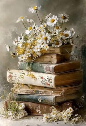 Diamond Art Kits for Adults,Daisy Book Diamond Painting Kits 12 x 16in