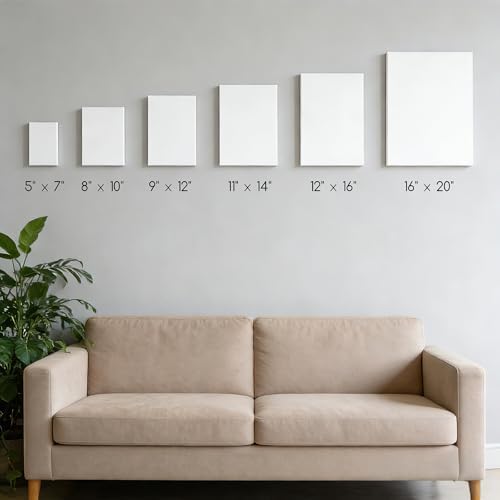 MEEDEN Canvas Boards for Painting White: 5"x7" 100% Cotton Canvas 12 Pack | Blank Paint Canvas Panels White Art Canvas Boards 8 Oz Gesso-Primed Artist Art Supplies for Oil Painting & Acrylic Pouring