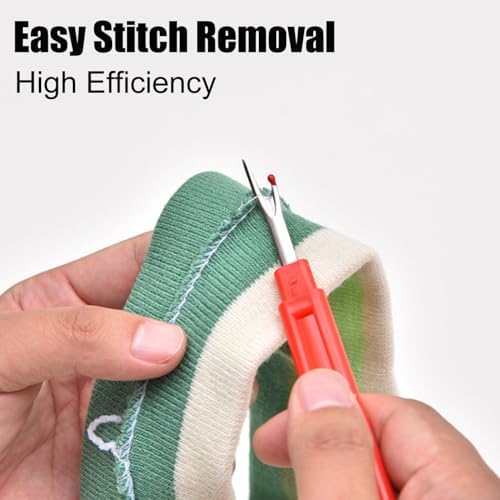 14 Pcs Sewing Seam Rippers, 2 Big and 2 Small Handy Stitch Ripper Sewing Tools with Embroidery Removal Tool, Tape Measure, Needle Threaders, Thimbles for Sewing Crafting Thread Removin