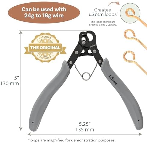 The Beadsmith Original One Step Looper | Create and Trim Consistent 1.5 mm Loops for Jewelry Making, Use With 24-18g Craft Wire (Patented)