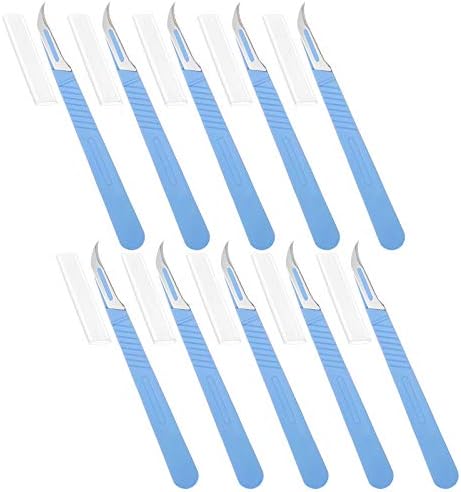 Mudder 10 Pcs Seam Rippers for Sewing Razor Stitch Thread Cutter with Protective Case Bulk Blue Stitch Remover Tool for Sewing Crafting Embroidery Picking Threads Opening Buttonholes Replacing Buttons