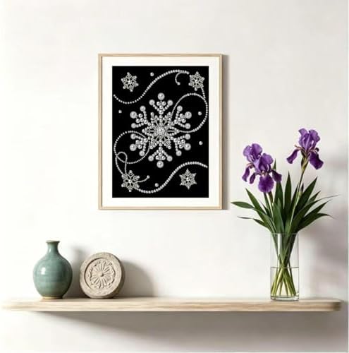 DIYBEADDOT Snowflake Diamond Pearl Painting Kits for Adults,5D Diamond Art Pearl Painting Kits for Beginner，DIY Special Shape Pearl Gem Crafts for Home Wall Decor 16 x 20 inch