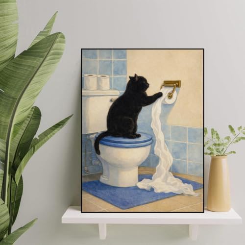 Axquilon Black Cat Diamond Art Kits for Adults 12x16 inch