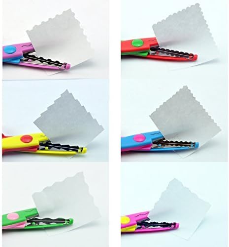 UCEC Craft Scissors Decorative Edge, Zig Zag Scissors for Crafting, 6 Pack