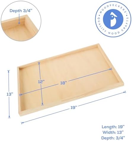 Birch Painting Panel 13 x 19 x 3/4-inch, Pack of 4 Wood Canvas Boards for Painting, Blank Signs for Crafts, by Woodpeckers