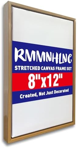 Yellow Blank Canvas with Floating Frame, 8x12 Inch, 1 Pack