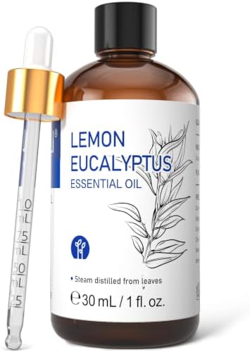 HIQILI Lemon Eucalyptus Essential Oil for Spray, Aromatherapy & Diffuser