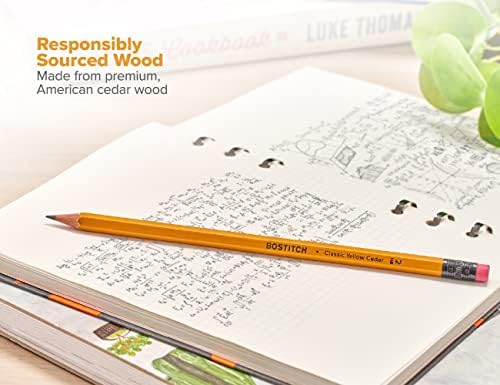 Bostitch Office Premium #2 Pencils, American Cedar Wood, Pre-Sharpened, HB Graphite, 48-Pack