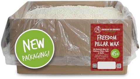 American Soy Organics Freedom Soy Pillar Wax Beads, 45 lbs