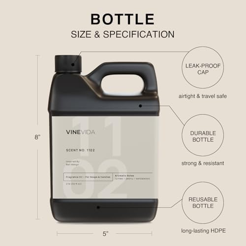 VINEVIDA [32oz] Bali Mango Fragrance Oil for Candle Making and Soap Making - Premium Candle Scents for Soy Candles