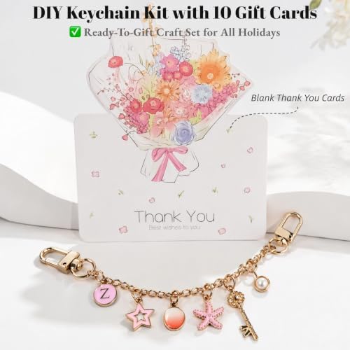 460PCS Keychain Kit, Rich Enamel Themes, Greeting Cards Included, Beginner