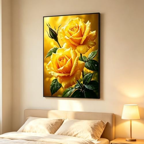 CSZPPQAF Diamond Art Kits for Adults,Flower Diamond Painting Kit