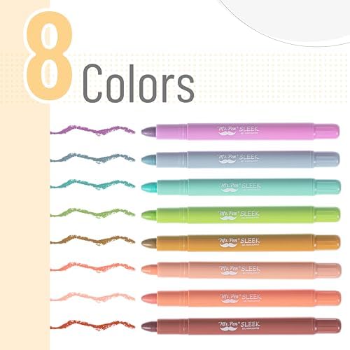 Mr. Pen- No Bleed Gel Highlighters, Assorted Colors, 8 Pack