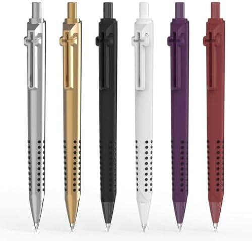 6 Pack Bible Journaling Gel Pens, 0.7mm Black Ink Retractable