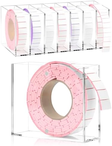 Double Sided Foam Tape Pre Cut 3/4 X 1/2 Inch EVA Foam Adhesive Squares Roll with Acrylic Storage Box 3D Foam Squares for Crafts Arts Sewing DIY Office Supplies (Tape+Box, Pink)