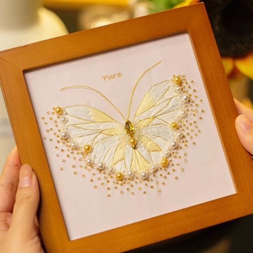 Bead Embroidery Kit for Adults with Instructions Video and Gift Box