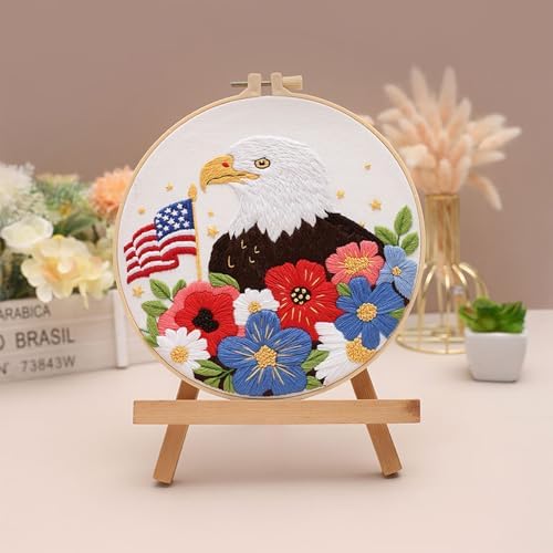 Louise Maelys Bald Eagle Embroidery Kits for Beginners DIY Arts Craft