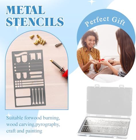 8 Pcs Metal Journal Stencils, Stainless Steel Planner Templates