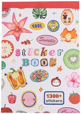 Girl's Korean Sticker Book, Food and Daily Life Theme - 1300+ Cute Dream Style Foodie Stickers, for DIY Scrapbooking Journaling Handbook Decoration Pink