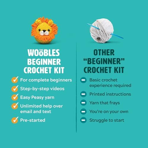 The Woobles PAC-MAN Ghost Crochet Kit for Beginners (Inky)