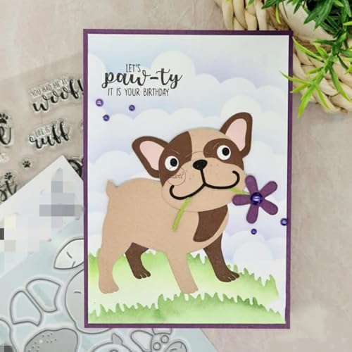 Patchwork Dog Metal Cutting Dies for Card Making