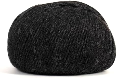100% Baby Alpaca Yarn for Knitting & Crocheting - Set of 3 Skeins of Premium Yarn DK - Lightweight, Hypoallergenic & Thermal Peru Made - Ideal for Delicate Projects (N044 - Charcoal)