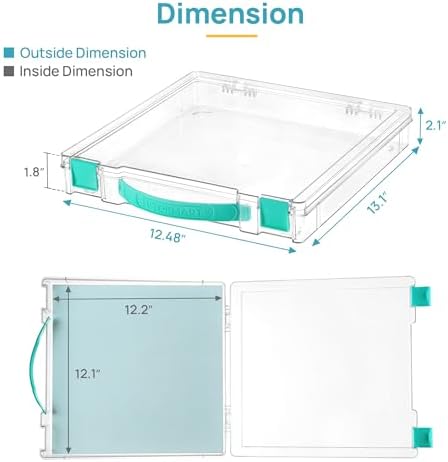 Vtopmart 6 Pack Board Game Storage with Handle and Snap-Tight Latch Lid