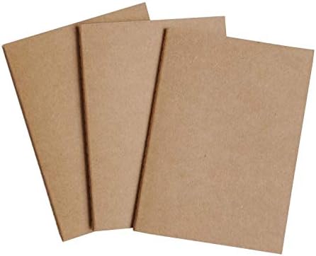 Wanderings Blank Passport Size Travelers Notebook Inserts | 3.5" x 5" (9 x 12.7cm) | 80 GSM Paper | 3 Hand-sewn Booklets / 180 Pages |Travelers Notebook Refills for Journals, Diaries, Planners