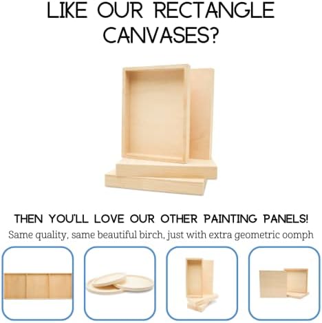 Painting Panels 12 x 16 x 3/4-inch, Pack of 4 Blank Wooden Signs for Crafts, Wood Cradled Panels for Home Decor, by Woodpeckers