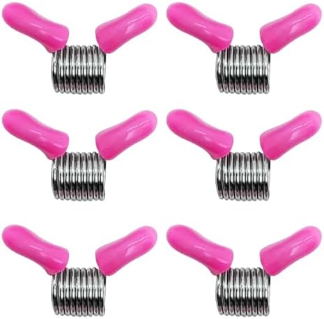 6-Piece Bead Stoppers with Red Handles, Pink Jewelry Making Tools for Bead Line Ends to Prevent Beads from Falling