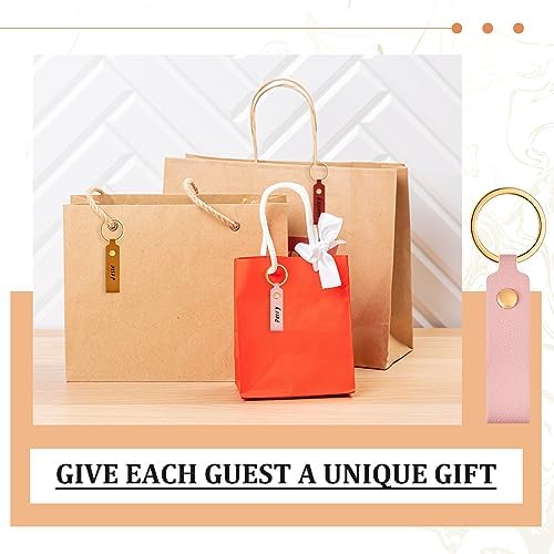 Wavyknot 100 Pcs Leather Keychain Blanks, 3.7 x 0.7 Inches, Multicolor