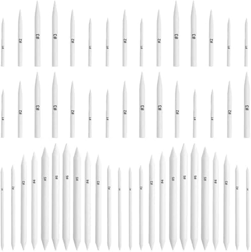 FEBSNOW 108Pcs Blending Stumps and Tortillions Sticks for Art Drawing