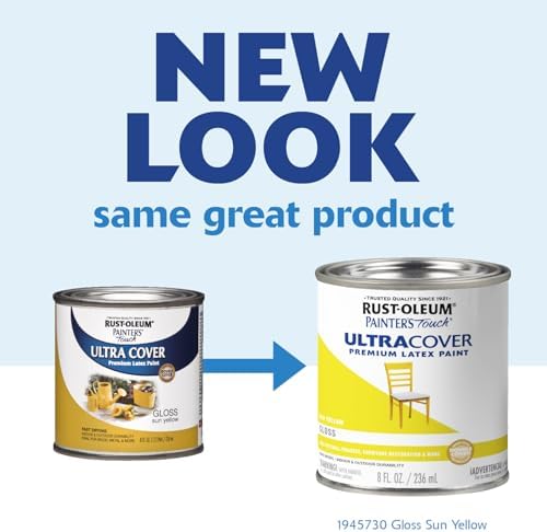 Rust-Oleum Painter's Touch Latex Brush-On Paint, Gloss Sun Yellow