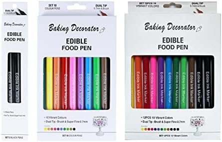 1 Set Edible Pigment Pen Food Color Brush, 2 sticks in a box